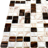 Apollo Tile Mingles Beige and Brown 12-in x 12-in Glossy Glass Uniform Squares Floor and Wall Tile (20-sq. ft/ Carton)