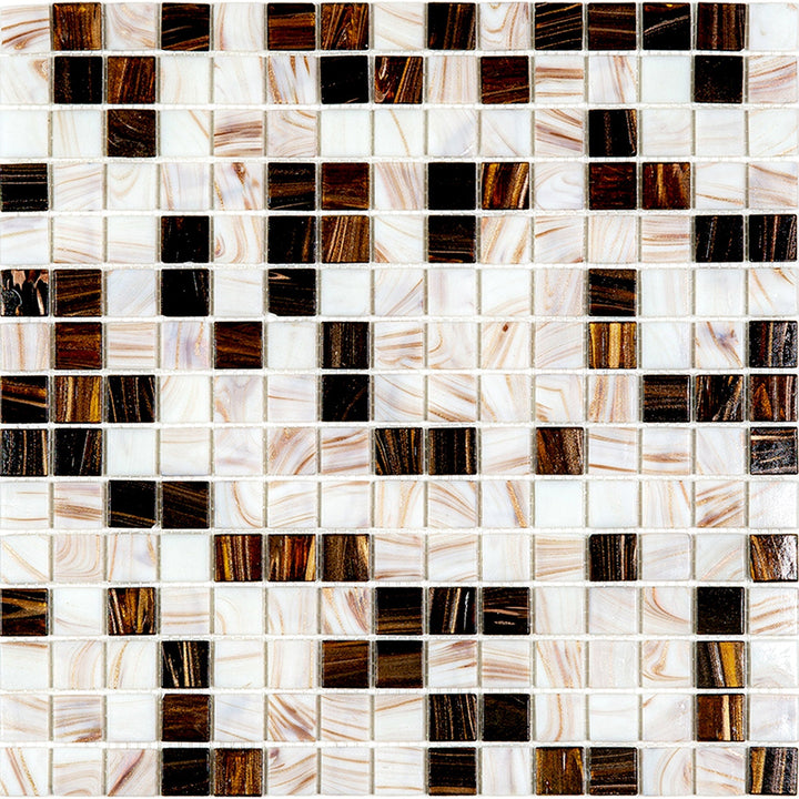Apollo Tile Mingles Beige and Brown 12-in x 12-in Glossy Glass Uniform Squares Floor and Wall Tile (20-sq. ft/ Carton)