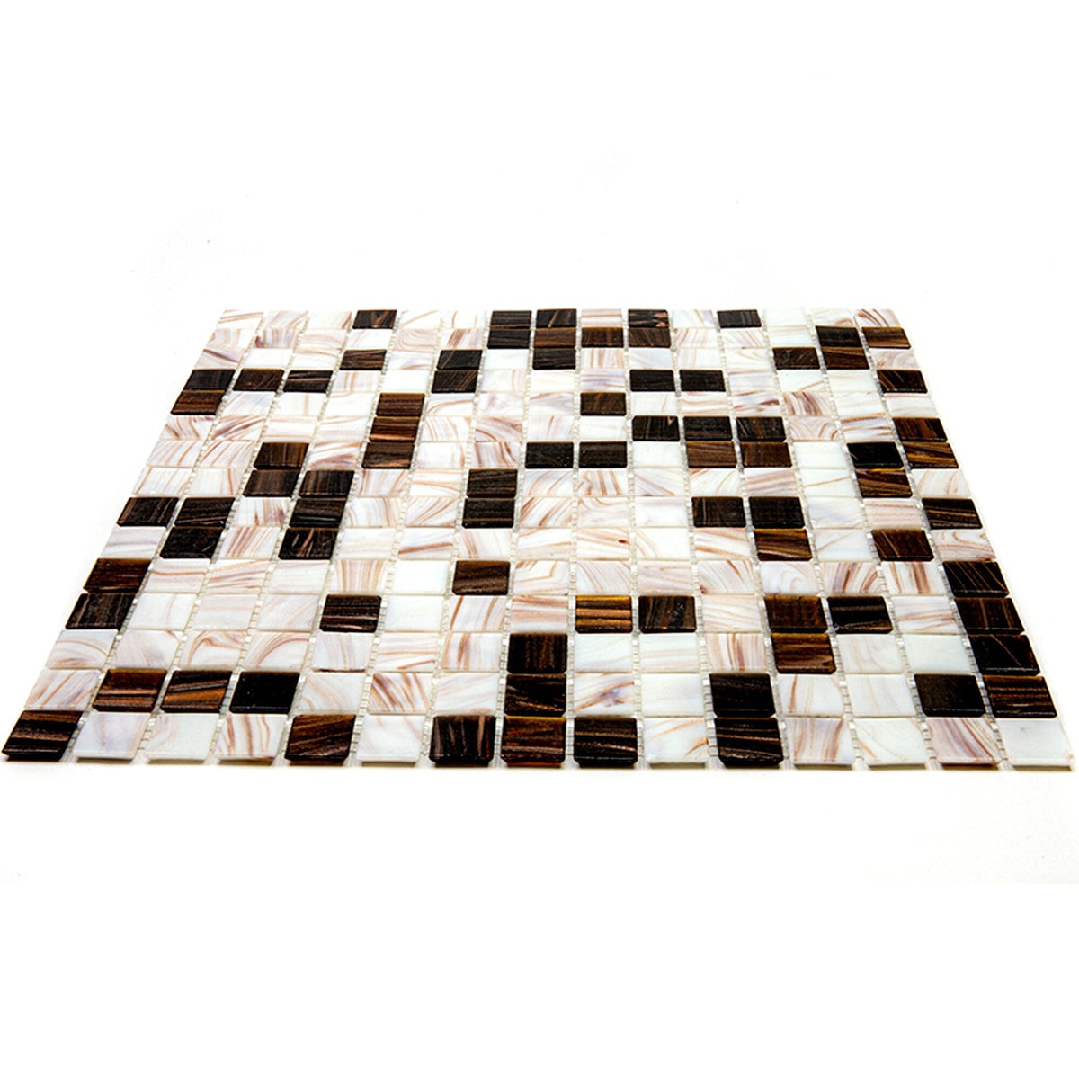 Apollo Tile Mingles Beige and Brown 12-in x 12-in Glossy Glass Uniform Squares Floor and Wall Tile (20-sq. ft/ Carton)
