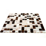 Apollo Tile Mingles Beige and Brown 12-in x 12-in Glossy Glass Uniform Squares Floor and Wall Tile (20-sq. ft/ Carton)