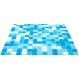 Apollo Tile Mingles Sky Blue and White 12-in x 12-in Glossy Glass Uniform Squares Floor and Wall Tile (20-sq. ft/ Carton)