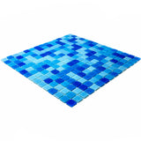 Apollo Tile Mingles Blue and White 12-in x 12-in Glossy Glass Uniform Squares Floor and Wall Tile (20-sq. ft/ Carton)