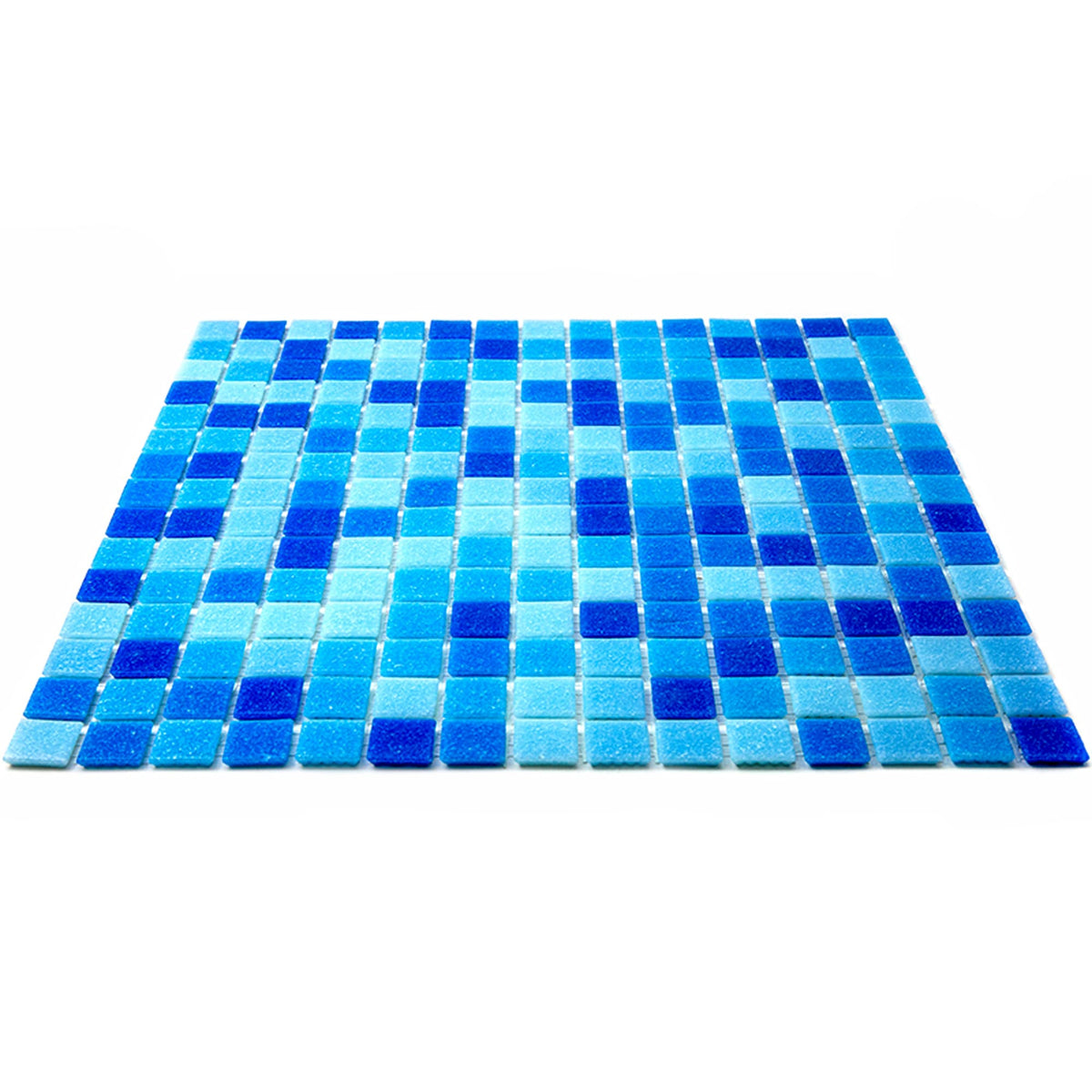 Apollo Tile Mingles Blue and White 12-in x 12-in Glossy Glass Uniform Squares Floor and Wall Tile (20-sq. ft/ Carton)