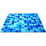 Apollo Tile Mingles Blue and White 12-in x 12-in Glossy Glass Uniform Squares Floor and Wall Tile (20-sq. ft/ Carton)