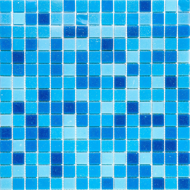 Apollo Tile Mingles Pacific Blue 12-in x 12-in Glossy Glass Uniform Squares Floor and Wall Tile (20-sq. ft/ Carton)