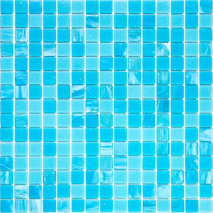 Apollo Tile Mingles Arctic Blue 12-in x 12-in Glossy Glass Uniform Squares Floor and Wall Tile (20-sq. ft/ Carton)