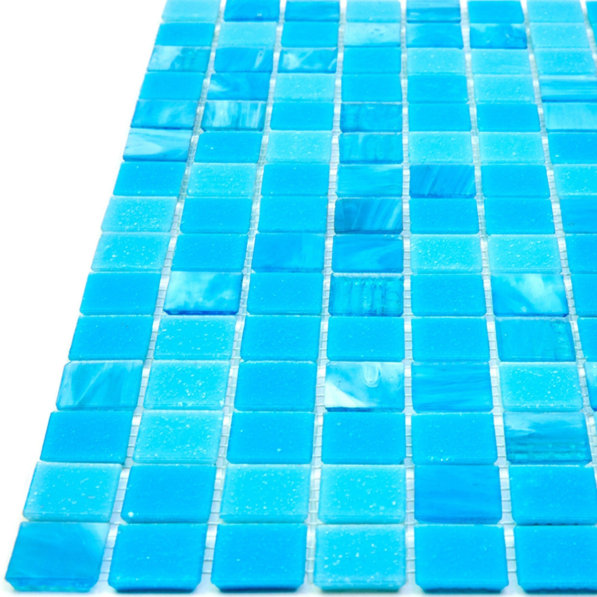 Apollo Tile Mingles Arctic Blue 12-in x 12-in Glossy Glass Uniform Squares Floor and Wall Tile (20-sq. ft/ Carton)