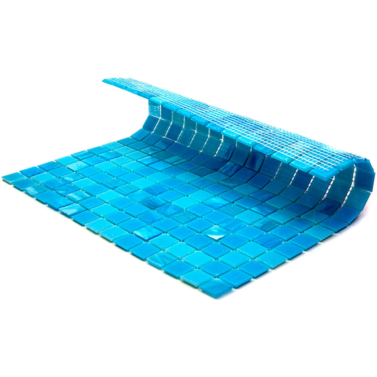 Apollo Tile Mingles Arctic Blue 12-in x 12-in Glossy Glass Uniform Squares Floor and Wall Tile (20-sq. ft/ Carton)