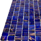 Apollo Tile Mingles Space Blue 12-in x 12-in Glossy Glass Uniform Squares Floor and Wall Tile (20-sq. ft/ Carton)