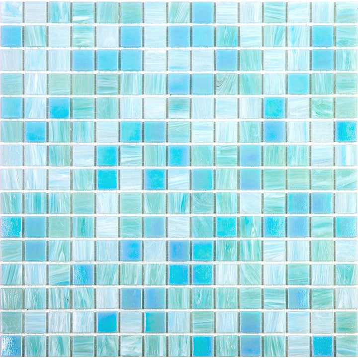 Apollo Tile Mingles Baby Blue 12-in x 12-in Glossy Glass Uniform Squares Floor and Wall Tile (20-sq. ft/ Carton)