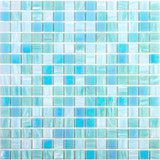 Apollo Tile Mingles Baby Blue 12-in x 12-in Glossy Glass Uniform Squares Floor and Wall Tile (20-sq. ft/ Carton)