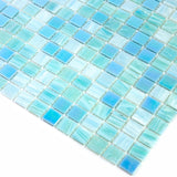 Apollo Tile Mingles Baby Blue 12-in x 12-in Glossy Glass Uniform Squares Floor and Wall Tile (20-sq. ft/ Carton)