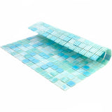 Apollo Tile Mingles Baby Blue 12-in x 12-in Glossy Glass Uniform Squares Floor and Wall Tile (20-sq. ft/ Carton)