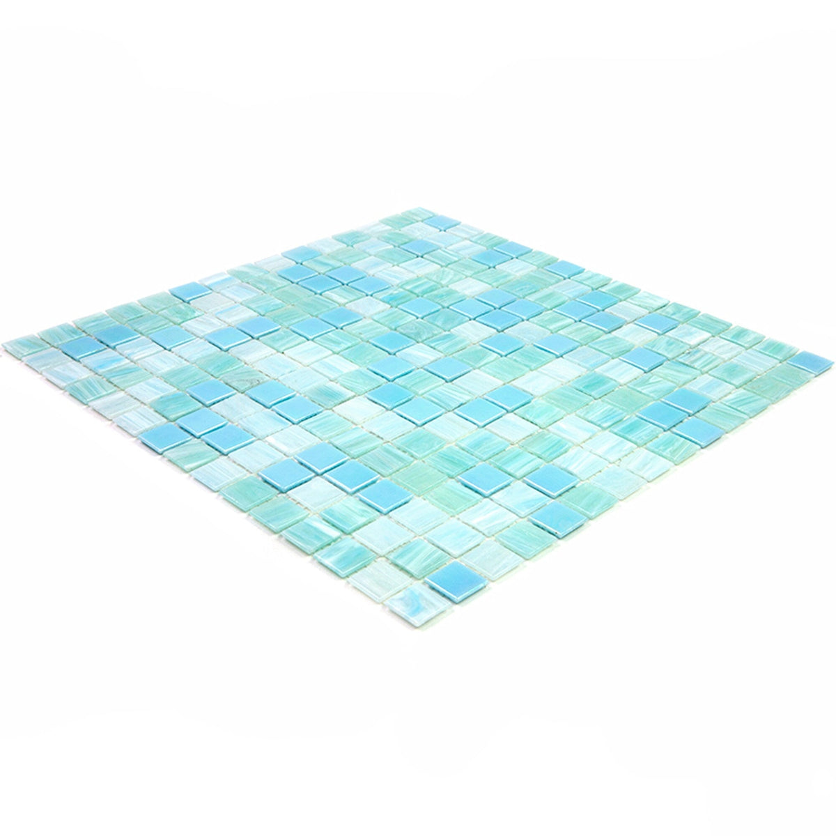 Apollo Tile Mingles Baby Blue 12-in x 12-in Glossy Glass Uniform Squares Floor and Wall Tile (20-sq. ft/ Carton)