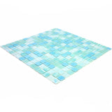 Apollo Tile Mingles Baby Blue 12-in x 12-in Glossy Glass Uniform Squares Floor and Wall Tile (20-sq. ft/ Carton)