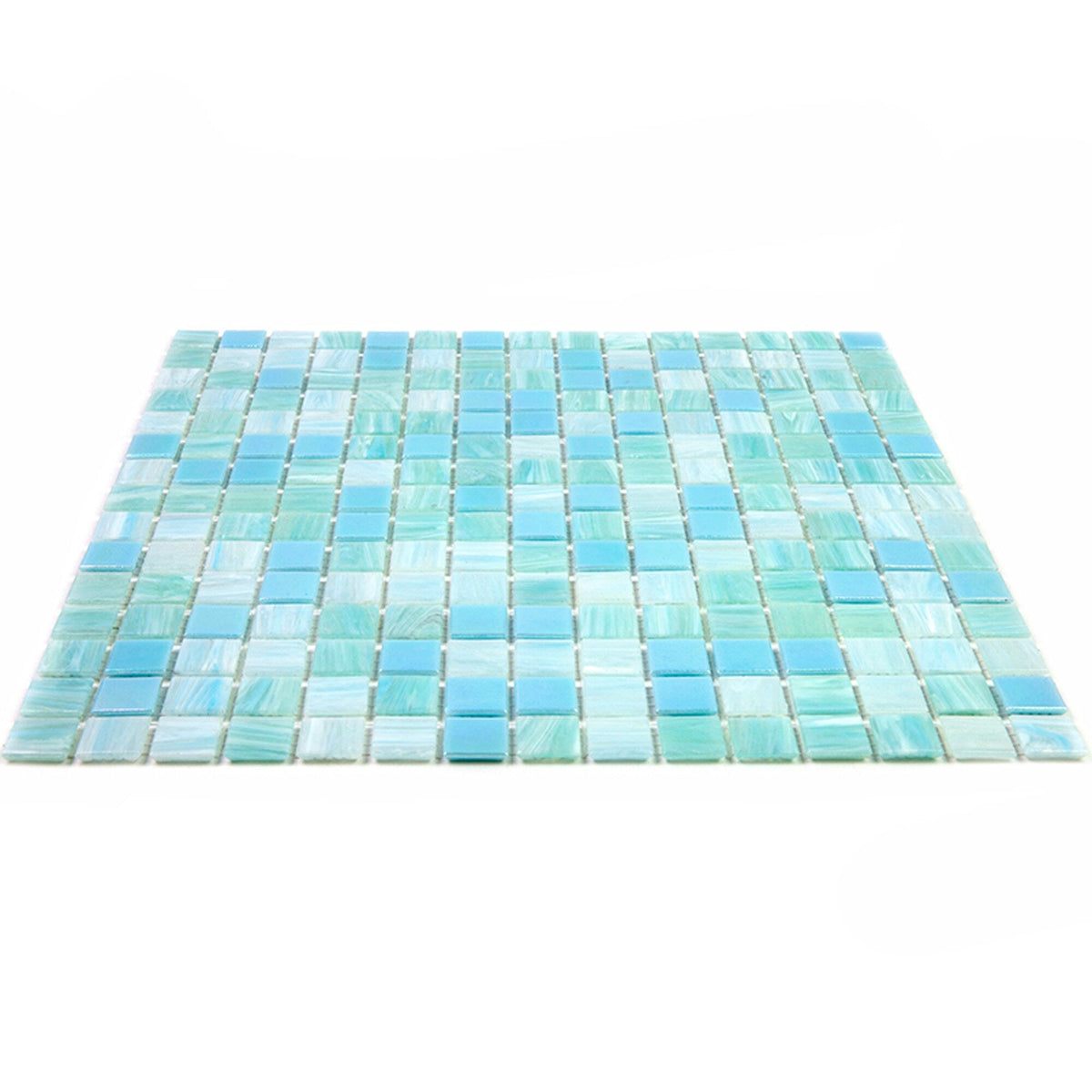 Apollo Tile Mingles Baby Blue 12-in x 12-in Glossy Glass Uniform Squares Floor and Wall Tile (20-sq. ft/ Carton)