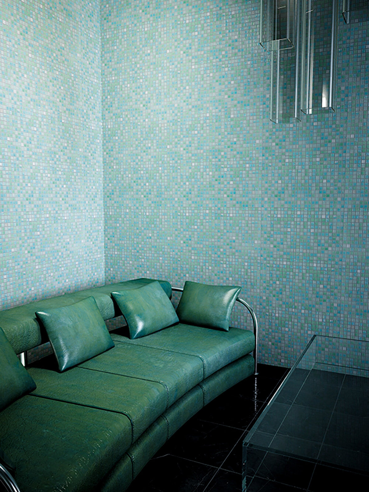 Apollo Tile Mingles Baby Blue 12-in x 12-in Glossy Glass Uniform Squares Floor and Wall Tile (20-sq. ft/ Carton)