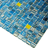 Apollo Tile Mingles Blue and Yellow 12-in x 12-in Glossy Glass Uniform Squares Floor and Wall Tile (20-sq. ft/ Carton)