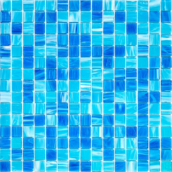 Apollo Tile Mingles Olympic Blue 12-in x 12-in Glossy Glass Uniform Squares Floor and Wall Tile (20-sq. ft/ Carton)