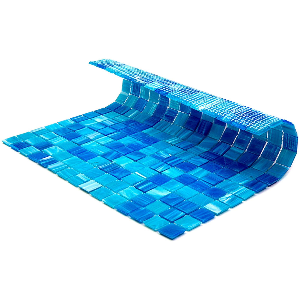 Apollo Tile Mingles Olympic Blue 12-in x 12-in Glossy Glass Uniform Squares Floor and Wall Tile (20-sq. ft/ Carton)