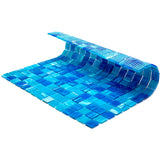 Apollo Tile Mingles Olympic Blue 12-in x 12-in Glossy Glass Uniform Squares Floor and Wall Tile (20-sq. ft/ Carton)