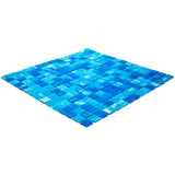 Apollo Tile Mingles Olympic Blue 12-in x 12-in Glossy Glass Uniform Squares Floor and Wall Tile (20-sq. ft/ Carton)