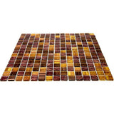 Apollo Tile Mingles Brown and Yellow 12-in x 12-in Glossy Glass Uniform Squares Floor and Wall Tile (20-sq. ft/ Carton)