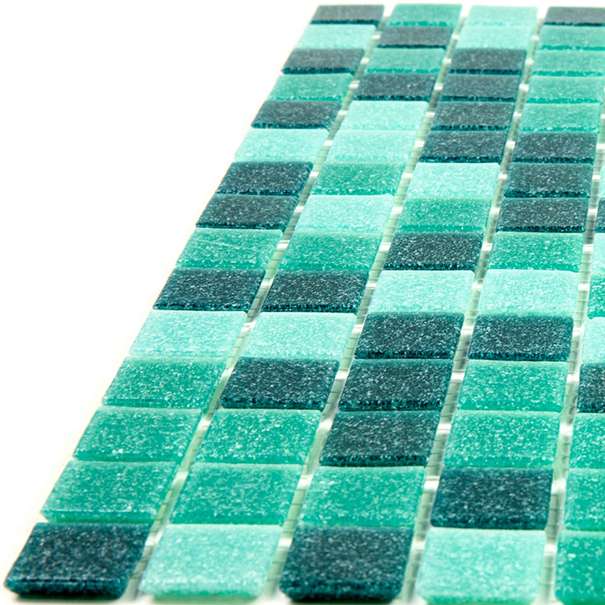 Apollo Tile Mingles Persian Green 12-in x 12-in Glossy Glass Uniform Squares Floor and Wall Tile (20-sq. ft/ Carton)