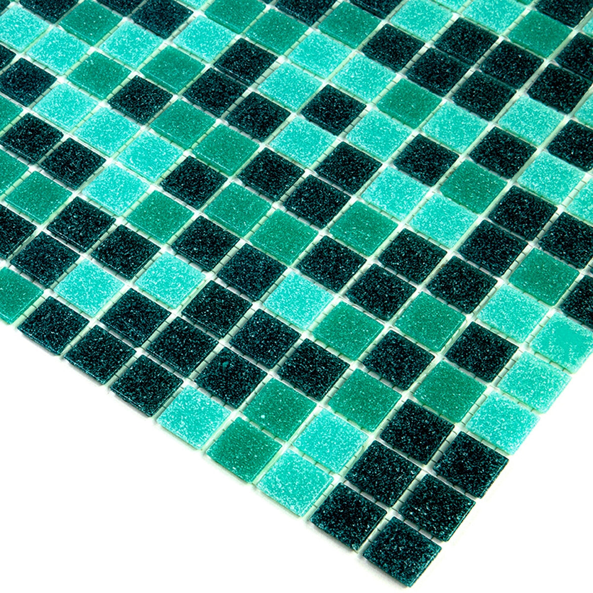 Apollo Tile Mingles Persian Green 12-in x 12-in Glossy Glass Uniform Squares Floor and Wall Tile (20-sq. ft/ Carton)