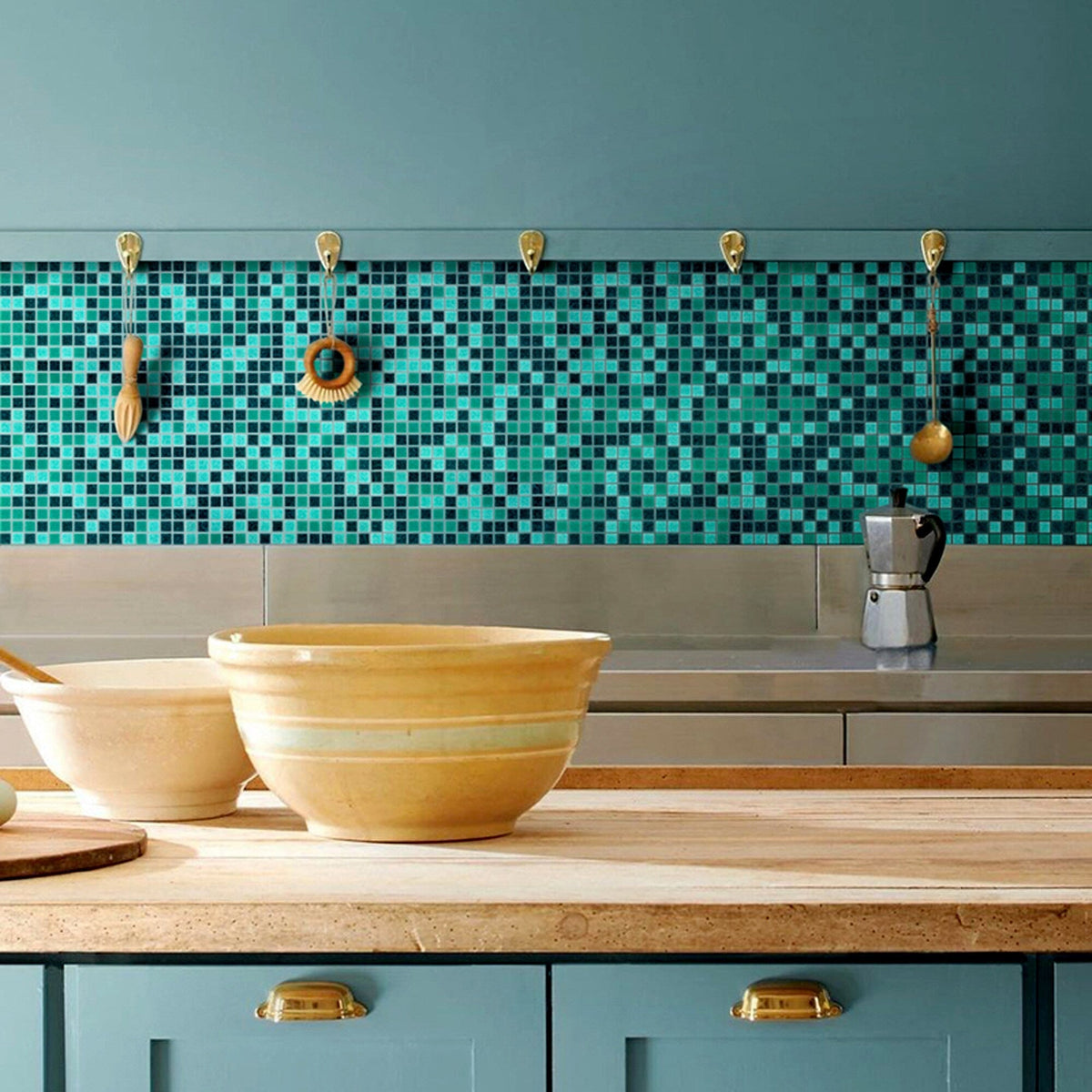 Apollo Tile Mingles Persian Green 12-in x 12-in Glossy Glass Uniform Squares Floor and Wall Tile (20-sq. ft/ Carton)