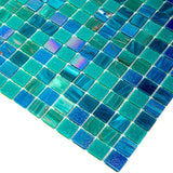 Apollo Tile Mingles Blue Green 12-in x 12-in Glossy Glass Uniform Squares Floor and Wall Tile (20-sq. ft/ Carton)