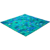 Apollo Tile Mingles Blue Green 12-in x 12-in Glossy Glass Uniform Squares Floor and Wall Tile (20-sq. ft/ Carton)
