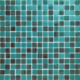 Apollo Tile Mingles Teal Green 12-in x 12-in Glossy Glass Uniform Squares Floor and Wall Tile (20-sq. ft/ Carton)