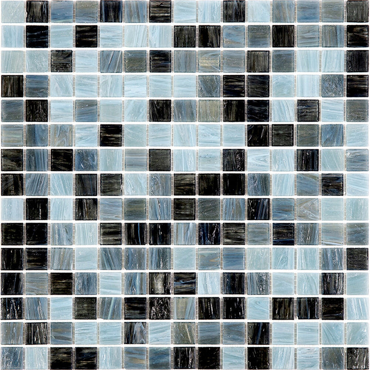 Apollo Tile Mingles Dark Gray 12-in x 12-in Glossy Glass Uniform Squares Floor and Wall Tile (20-sq. ft/ Carton)