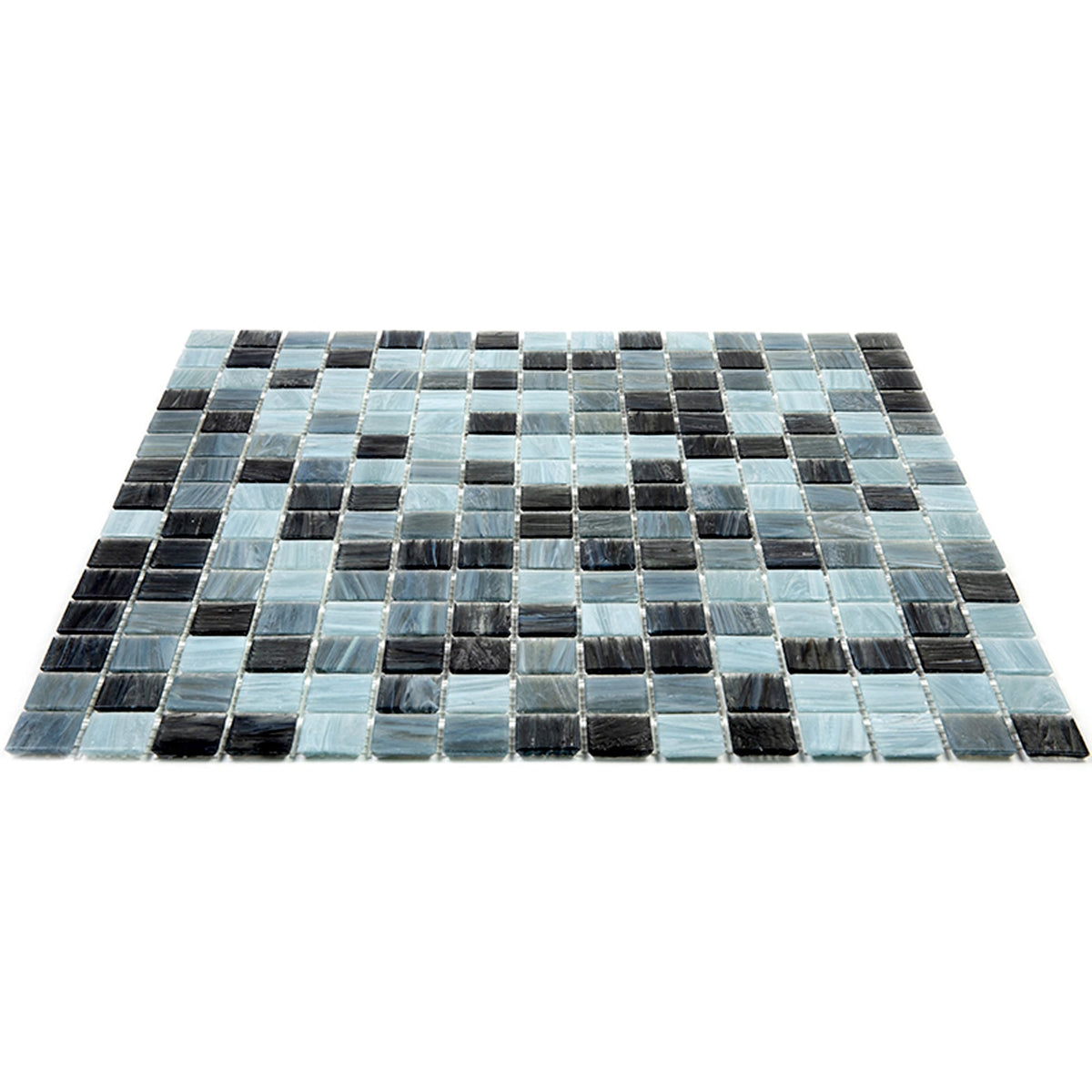 Apollo Tile Mingles Dark Gray 12-in x 12-in Glossy Glass Uniform Squares Floor and Wall Tile (20-sq. ft/ Carton)