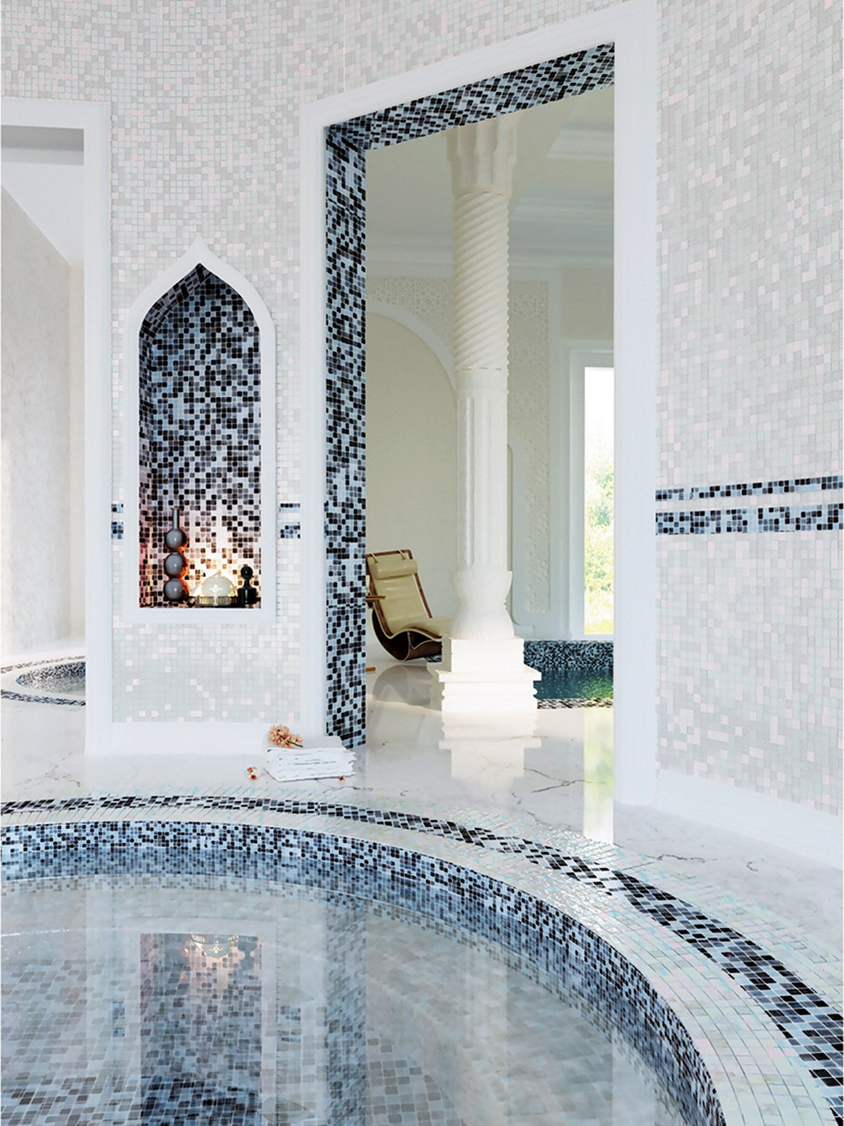 Apollo Tile Mingles Dark Gray 12-in x 12-in Glossy Glass Uniform Squares Floor and Wall Tile (20-sq. ft/ Carton)