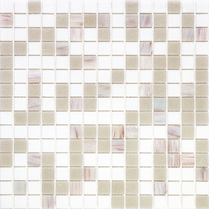 Apollo Tile Mingles White and Gray 12-in x 12-in Glossy Glass Uniform Squares Floor and Wall Tile (20-sq. ft/ Carton)