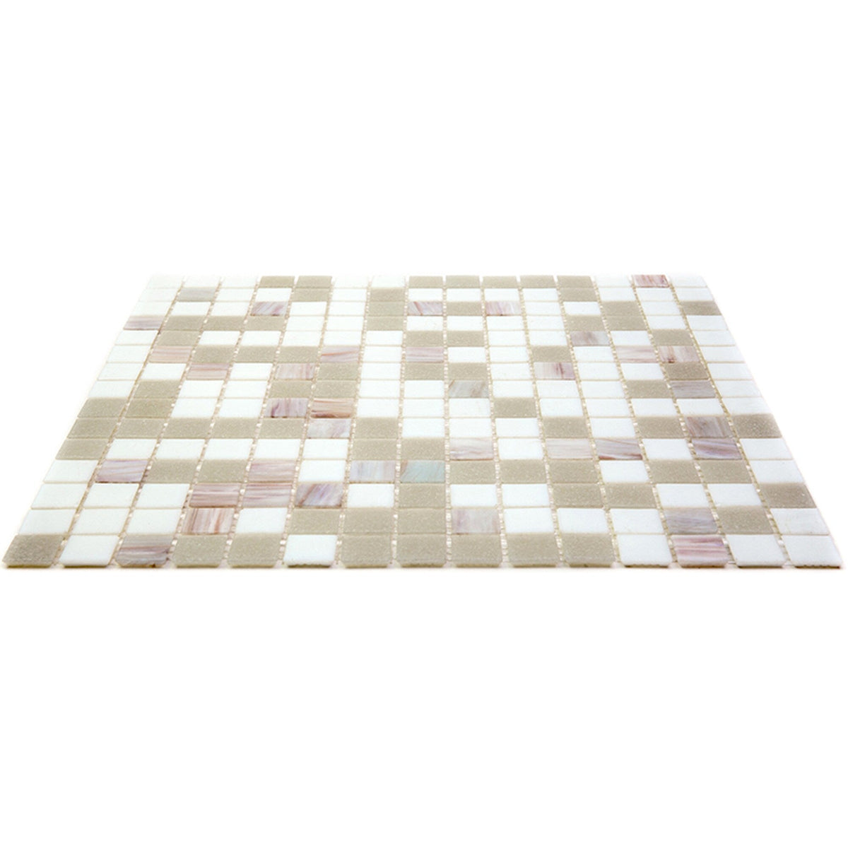 Apollo Tile Mingles White and Gray 12-in x 12-in Glossy Glass Uniform Squares Floor and Wall Tile (20-sq. ft/ Carton)