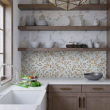 Apollo Tile Mingles White and Beige 12-in x 12-in Glossy Glass Uniform Squares Floor and Wall Tile (20-sq. ft/ Carton)