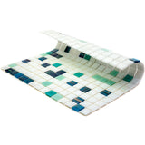 Apollo Tile Mingles White and Green 12-in x 12-in Glossy Glass Uniform Squares Floor and Wall Tile (20-sq. ft/ Carton)