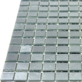 Apollo Tile Altin Silver 12-in x 12-in Glossy Glass Uniform Squares Floor and Wall Tile (20-sq. ft/ Carton)