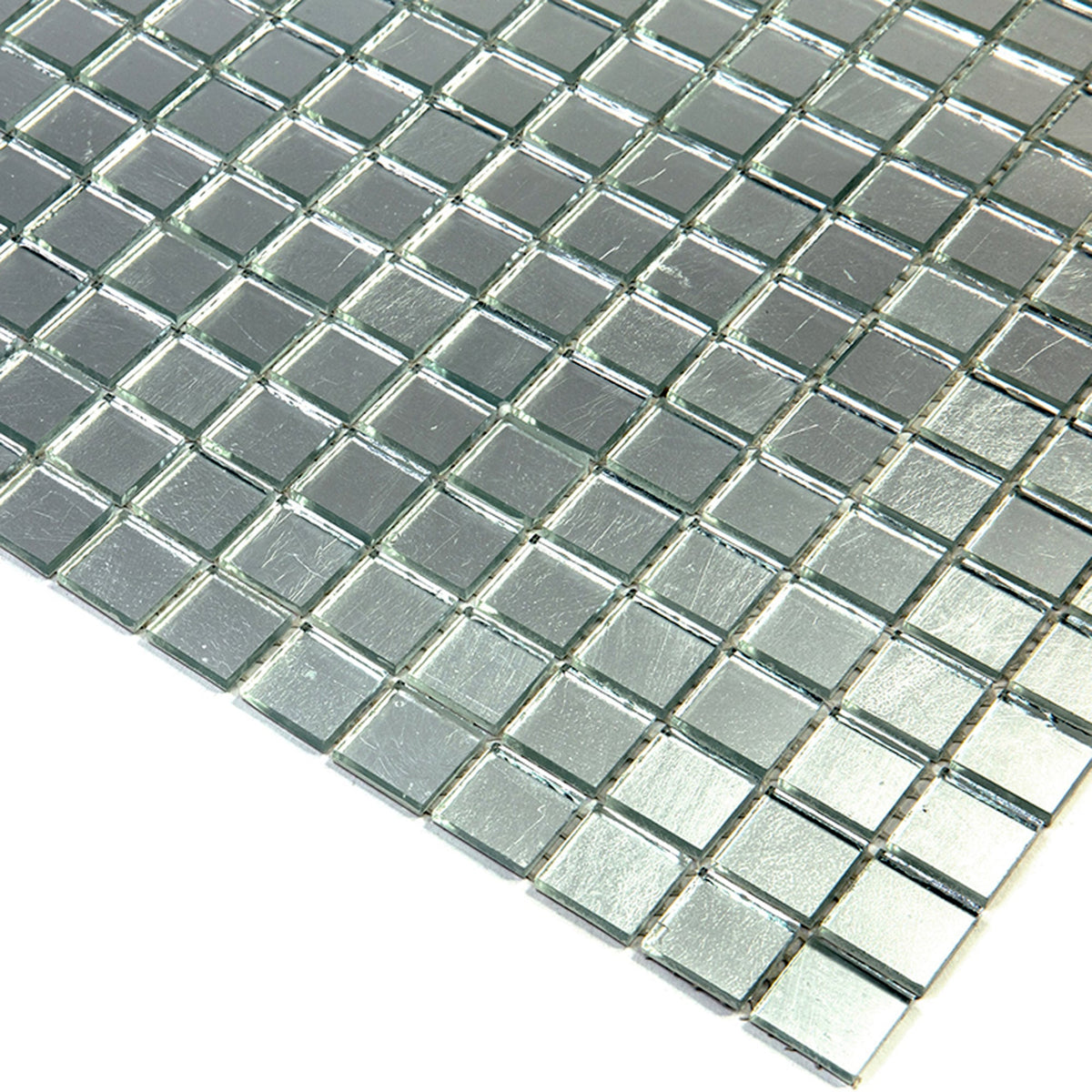 Apollo Tile Altin Silver 12-in x 12-in Glossy Glass Uniform Squares Floor and Wall Tile (20-sq. ft/ Carton)