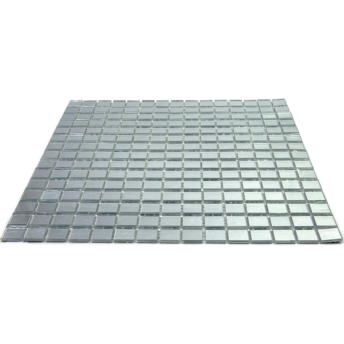 Apollo Tile Altin Silver 12-in x 12-in Glossy Glass Uniform Squares Floor and Wall Tile (20-sq. ft/ Carton)