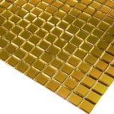 Apollo Tile Altin Amber Gold 12-in x 12-in Glossy Glass Uniform Squares Floor and Wall Tile (20-sq. ft/ Carton)