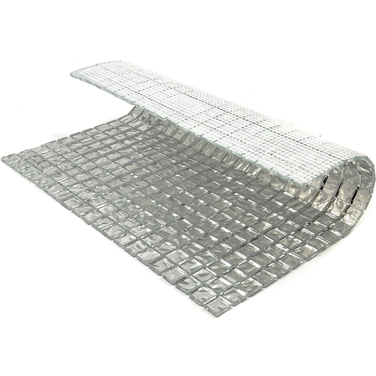 Apollo Tile Altin Cloud Silver 12-in x 12-in Glossy Glass Uniform Squares Floor and Wall Tile (18.69-sq. ft/ Carton)