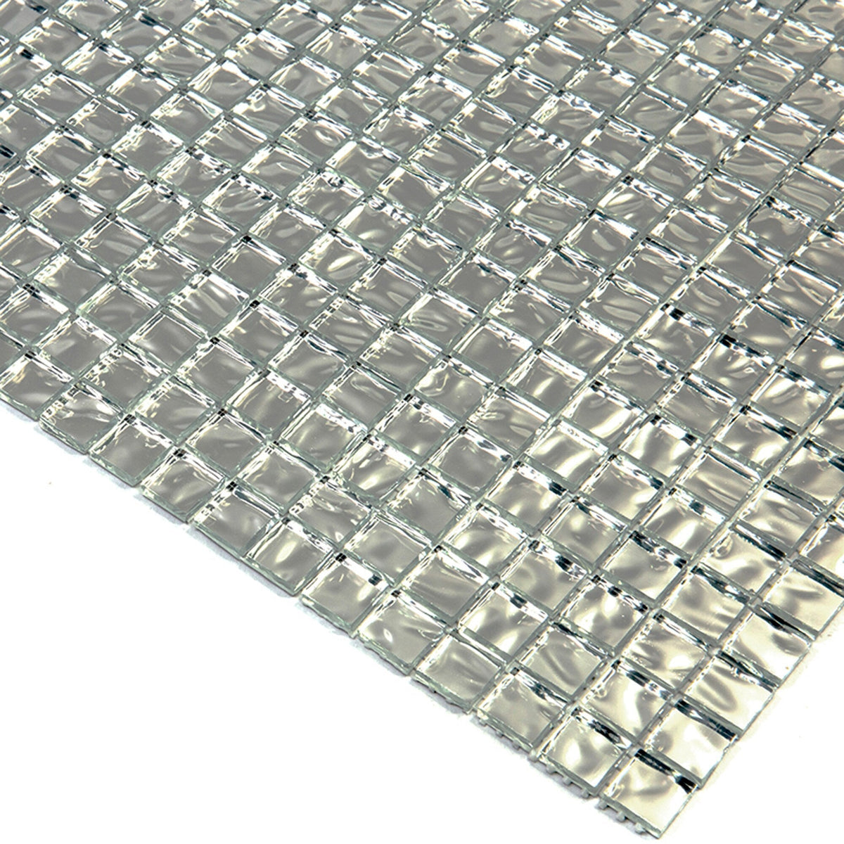 Apollo Tile Altin Cloud Silver 12-in x 12-in Glossy Glass Uniform Squares Floor and Wall Tile (18.69-sq. ft/ Carton)