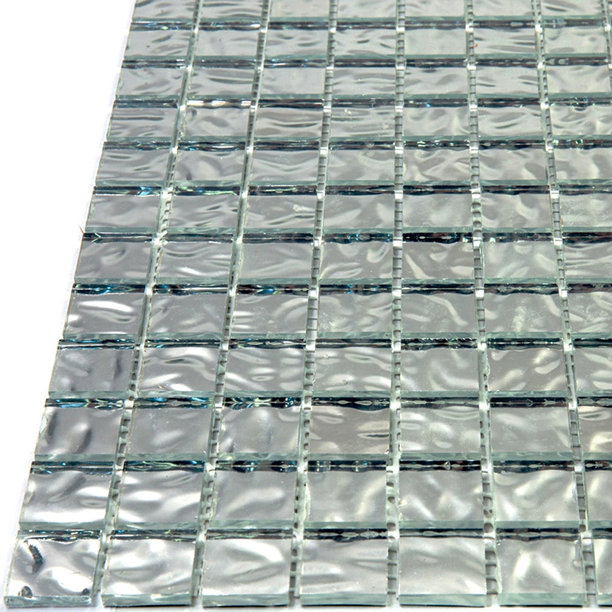 Apollo Tile Altin Shimmer Flint Silver 12-in x 12-in Glossy Glass Uniform Squares Floor and Wall Tile (20-sq. ft/ Carton)