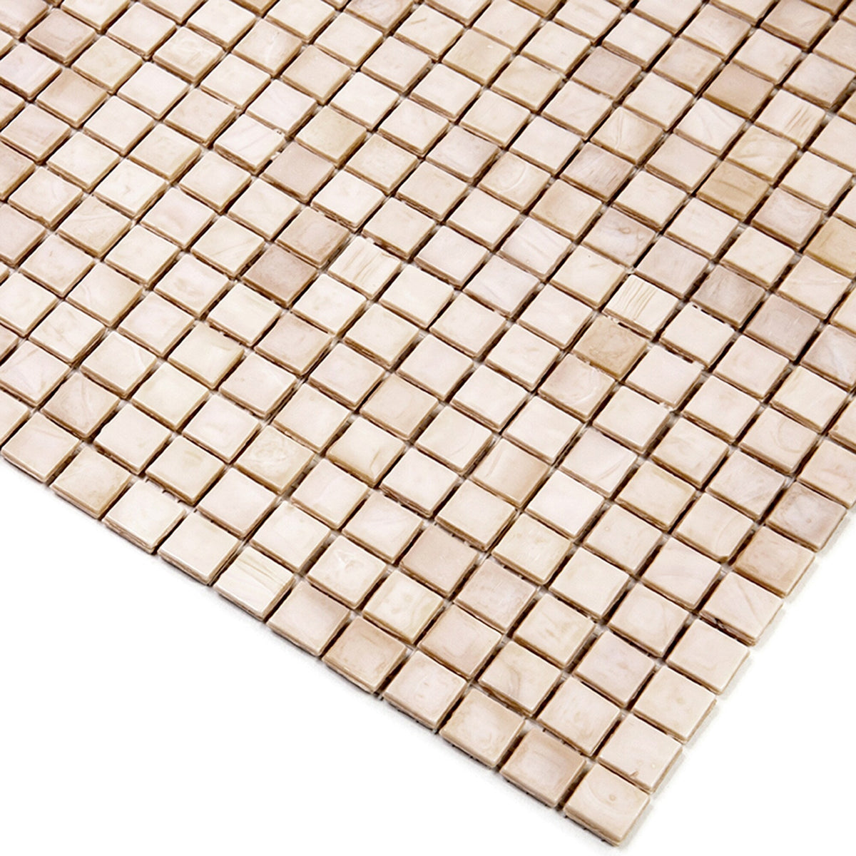 Apollo Tile Skosh Shimmer Beige 11-1/2-in x 11-1/2-in Glossy Glass Uniform Squares Floor and Wall Tile (18.69-sq. ft/ Carton)