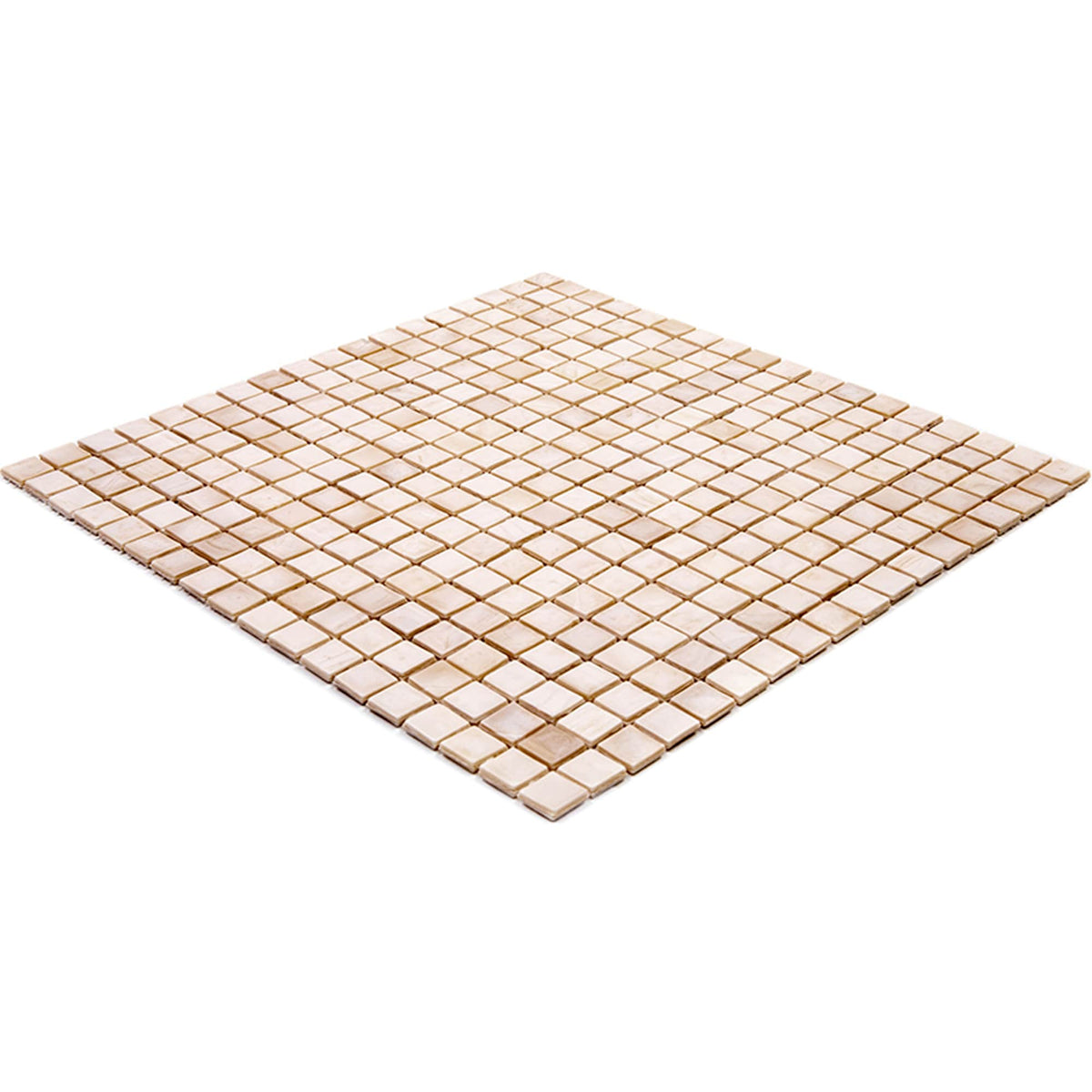Apollo Tile Skosh Shimmer Beige 11-1/2-in x 11-1/2-in Glossy Glass Uniform Squares Floor and Wall Tile (18.69-sq. ft/ Carton)