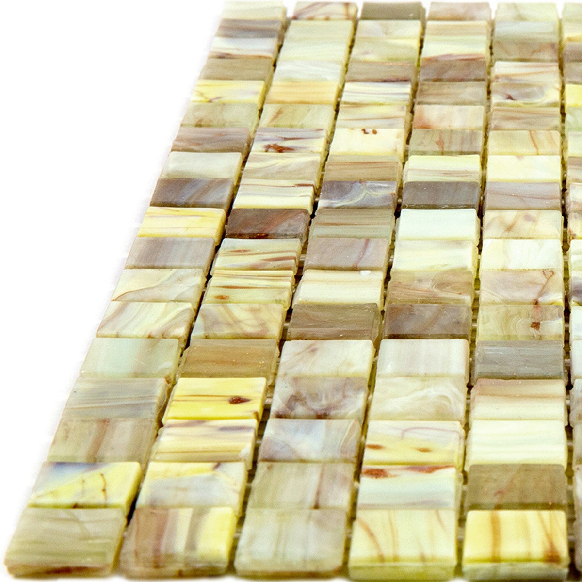 Apollo Tile Skosh Parchment Beige 11-1/2-in x 11-1/2-in Glossy Glass Uniform Squares Floor and Wall Tile (18.69-sq. ft/ Carton)